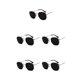 thumbnail image 2 of Gafas de sol Qarigey cuadradas pequeñas para hombres y mujeres polarizadas Plata negro gris C1 Type2 NO2, 2 of 6