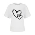 thumbnail image 5 of STETMN Heart Valentine Graphic Tee - Women's Cute Love Print Short Sleeve Crewneck Casual Lightweight Top, 5 of 6