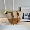 thumbnail image 3 of Bolso de mano para mujer bolso de mano sencillo de paja de gran capacidad para mujer bolso de mano bolso de compras FLhrweasw Para estrenar, 3 of 9