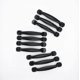 thumbnail image 5 of 10x 96mm Black Kitchen Cabinet Door Pull Cabinet Drawer Bedroom Furniture Handle Aluminum Alloy Handle, 5 of 5