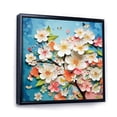 thumbnail image 2 of Designart "White Apple Blossom composition" Floral Floater Framed Wall Art Print, 2 of 7