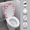 thumbnail image 3 of HELLHERO Bulldog and Daisy Pattern Polyester Fabric Toilet Seat Covers for Indoor Home Easter Toilet Covers Set with Elastic Bottom Set of 2, 3 of 8