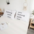 thumbnail image 3 of Move Over Couple Pillowcases Queen White Black Pillow Cover Letters Patter Microfiber Pillow Case 2 Pack, 3 of 9