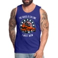 thumbnail image 3 of The Grass Is Calling I Must Mow Funny Lawn Mowing Men’s Premium Tank, 3 of 8