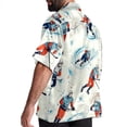 thumbnail image 3 of Ice Hockey Men's Short Sleeve Hawaiian Poplin Shirt - Casual Printed Button Down Summer Beach Shirt for Men, 3 of 6