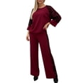 thumbnail image 7 of adaychics Womens Sweat Set 2 Piece Sequin Sweatsuit Matching Set Shiny Sweatshirt with Pants for Hiking Travel, 7 of 7