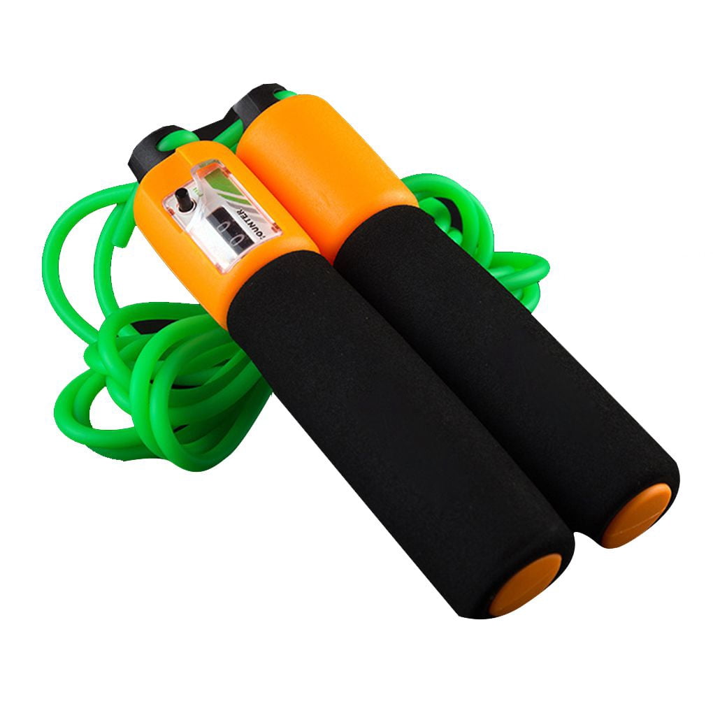 Sponge Count Flexible Aerobic Exercise Skipping Rope Adjustable Bearing ...