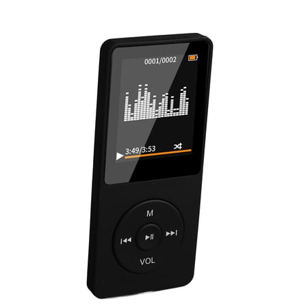 M Buder 32GB MP4 Player Multifunction Stylish Compact Stereo Sound Bluetooth Music Player for Running Walking Studying Meeting with Earphones Data Cable Black 4.33 inches / 11 cm