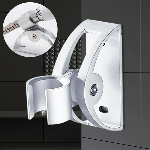 SPRING PARK Adjustable Rotatable Lightweight Aluminum Bathroom Shower Head Bracket Showerhead Holder Wall Mount