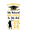 A006- Style F, variant on Graduation Season Congrats Grad Class of 2026 Decorative Backdrop, Congrats Grad Design with Gold Accents, for Graduation Party Decorations, Graduation Ceremony, School Grad Events