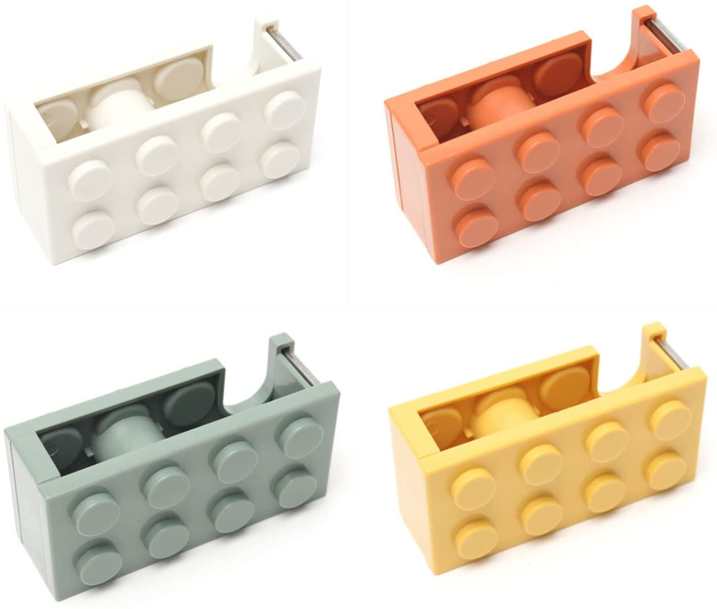 4 Pack Desktop Tape Dispenser Cute 4 Color Tape Dispenser for Gift