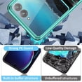thumbnail image 2 of Compatible Motorola Razr Plus Case 2023 Green,Motorola Razr+ 2023 Case Slim,Luxury Electroplating Texture Hard PC Transparent Case for Motorola Razr 40 Ultra Case 5G New Moto Razr Plus 2023 Case, 2 of 11