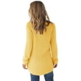 thumbnail image 2 of Women's Long Sleeve Pullovers Loose Fluffy Fuzzy Jumper Sweater,Casual Sherpa Sweatshirt Crewneck Loose Fit Tops Pullover Outwear Coat,High Low Hem Basic Sweater,XS-2XL Yellow, 2 of 7