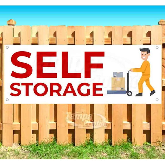 Self Storage 13 oz Vinyl Banner With Metal Grommets