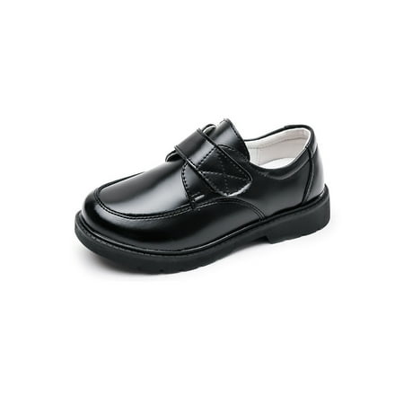 

Eloshman Children Oxfords Slip On Dress Shoes Formal Flats Wedding Fashion Lace Up Leather Shoe Lightweight Style A 3Y