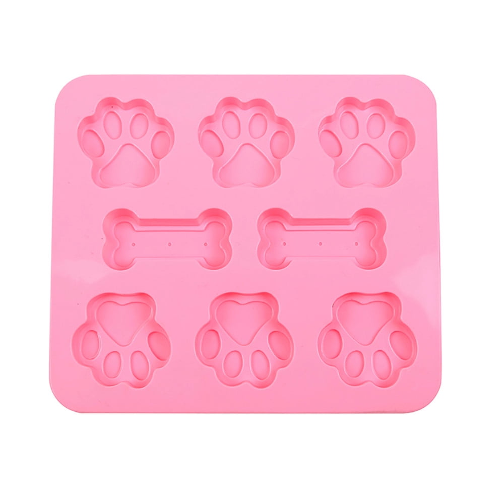 Mortilo 3D Dog Foot And Bone Silicone Ice Cube Chocolate Cake Cookie