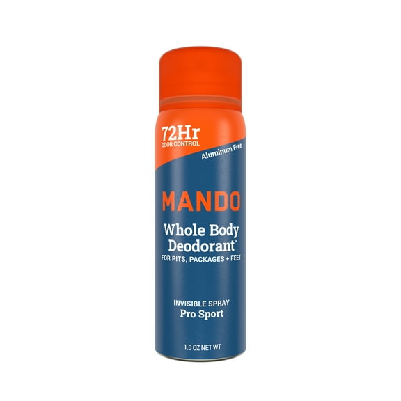 Mando Whole Body Deodorant for Men - Trial Size Spray Deodorant - Aluminum Free - Pro Sport - 1.0oz
