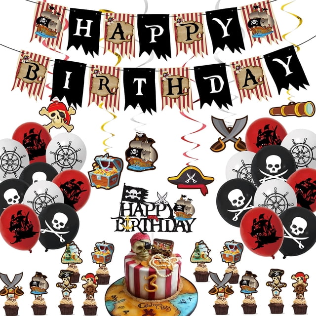 Decoraciones de fiesta Fiesta de cumpleaños con temática pirata de GOGOPARTY