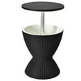 thumbnail image 2 of Gymax 8-Gal Patio Ice Cooler Bucket Cool Bar Side Table w/ Retractable Tabletop Black, 2 of 10