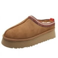 thumbnail image 5 of Zapatos de mujer de talla grande con relleno de algodón y sin cordones, zapatillas de invierno con punta cerrada integrada y piel para mujer, zapatos de plataforma para mujer, 5 of 5