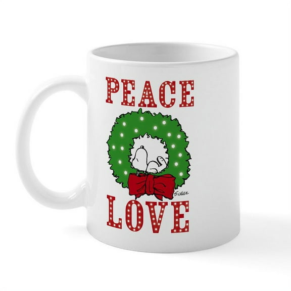 CafePress - Peanuts Tis The Season - 11 oz Ceramic Mug - Novelty Coffee Tea Cup