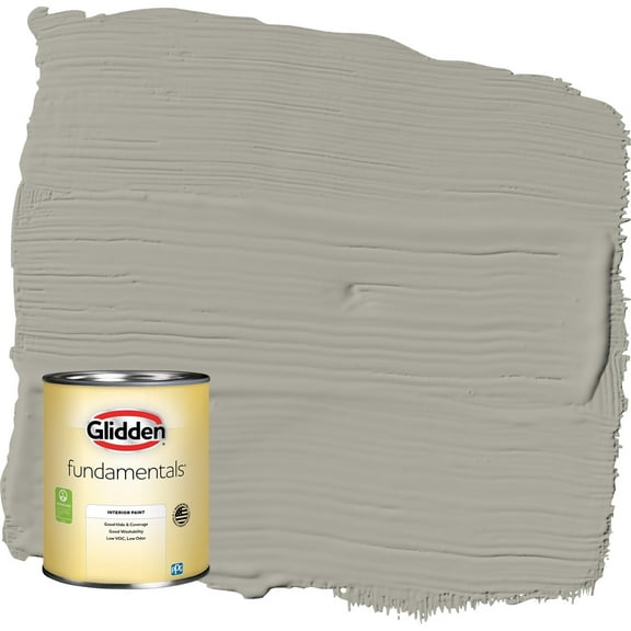 Glidden Fundamentals Hot Stone / Gray Semi-Gloss Interior Paint, 1 Quart