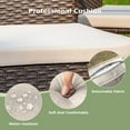thumbnail image 4 of 8 Pieces Outdoor Patio Dining Set with 13ft Double-Sided Umbrella, All-Weather Rattan Chairs and Rectangular Table for 6,Beige, 4 of 16