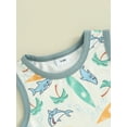 thumbnail image 6 of Musuos Toddler Baby Boy 2 Piece Summer Outfits 6M 12M 18M 24M 3Y Sea Animal Print Sleeveless Tank Tops and Elastic Shorts Set, 6 of 9