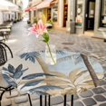 thumbnail image 6 of Retro Palm Trees Round Tablecloth for 45-54 Inch Tables,Fitted Table Cover with Elastic Edge,Summer Botanical Vintage Watercolor Waterproof Outdoor Table Cloth Protector for Patio Garden Dinner, 6 of 9