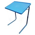 thumbnail image 2 of Portable Foldable Comfortable TV Tray Table - Laptop, Eating, Drawing Tray Table Stand - Adjustable Height & Angle Tray - Sliding Adjustable Cup Holder - Blue, 2 of 7