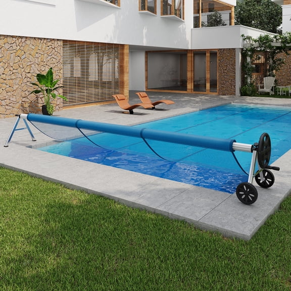 Studyset Pool Cover Reel,Aluminum Solar Blanket Roller with Easy-Wind Hand Crank,Upgrade Swimming Pool Cover Reel,Pool Cover Reels For Inground Pools