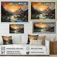 thumbnail image 4 of Designart "Serene Mountain Sunset" Landscape Mountains Floater Framed Canvas Prints, 4 of 5