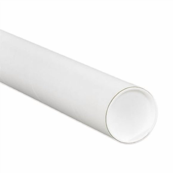 AVIDITI Cardboard Tubes with Caps 26""L x 2""W x 2""H Pack of 50 | Poster Tube for Mailing and Storage of Blueprints Artwork Crafts Long Art Holder 26 inches