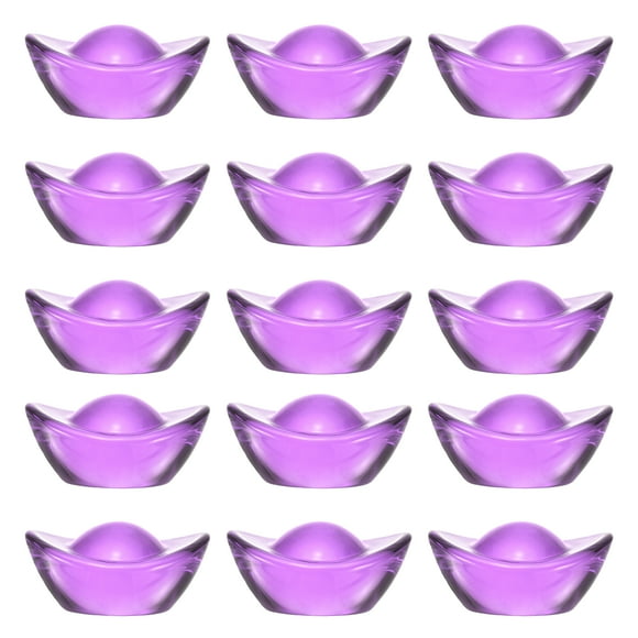Ornements en cristal Uxcell, figurine en cristal chinois pour décoration, violet, 15 Pcs