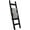 Black, variant on YANGLI 5 Foot Wood Blanket Ladder, Farmhouse Style, Rustic White, Decorative Towel & Quilt Rack for Living Room & Bathroom