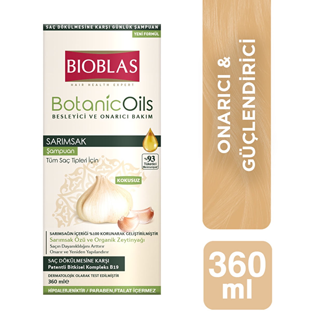 Bioblas Garlic Extract Effective Against Hair Loss Shampoo 360ml