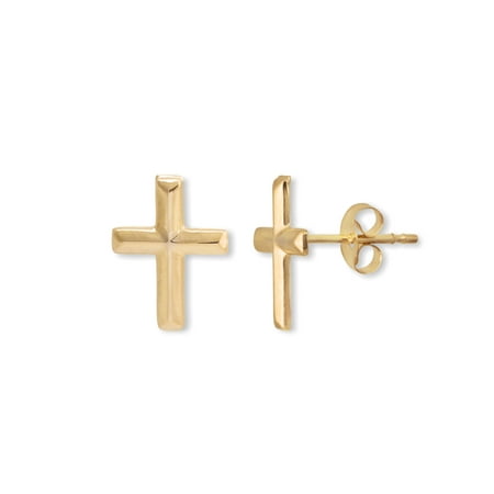 14kt Gold Cross Stud Earrings - Walmart.com