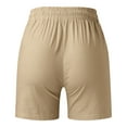 thumbnail image 6 of Womens Plus Shorts Ladies Drawstring Elastic Waist Comfy With Pockets Casual Shorts Shorts Women Beige L, 6 of 6