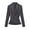 Dark Gray, variant on Bxsruta Women's Long Sleeve Wrap Top V Neck Ruched Blouse Slim Fit Workwear Shirt