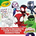 thumbnail image 6 of Crayola Spidey and His Amazing Friends Coloring Book with Stickers, 96 Pgs, Travel Activity, Arts & Crafts, Spiderman Gift for Kids, Ages 3+, 6 of 7