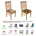 thumbnail image 5 of Black Sunflower Seat Covers for Dining Room Chairs Set Of 4,Stretch Printed Washable Chair Seat Cover with Elastic Ties and Button,Removable Waterproof Couch Cushion Covers, 5 of 6