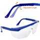 thumbnail image 3 of Gafas de seguridad, 3 piezas Gafas protectoras antivaho Marcos azules Gafas de protección UV para niños adultos con PC y lentes más gruesas para actividades al aire libre,, 3 of 4