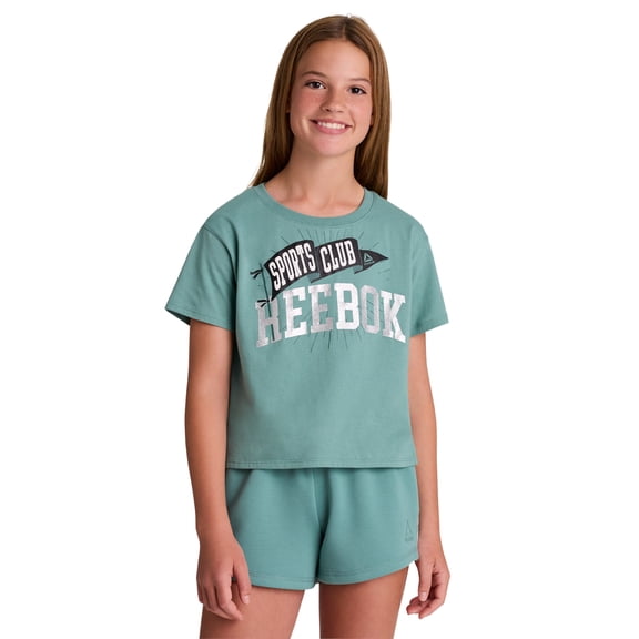 Reebok Girl's Team Sparkle Graphic T-Shirt, Sizes 4-18