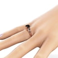 thumbnail image 3 of 2 piezas de anillos de circón cuadrado degradado natural de moda con microengaste de diamante completo para dedo de mujer (talla L), 3 of 5