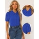 thumbnail image 2 of Top Con Cuello Peter Pan para Mujer Allegra K Azul real XS, 2 of 6