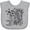 AC-Heather Grey, variant on Inktastic Koi Fish Illustration Black Boys or Girls Baby Bib