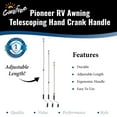 thumbnail image 3 of Carefree RV Awning Crank Handle R001546-RP Pioneer Lite; For Pioneer Lite Awning; Telecoping; White, 3 of 4