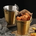 thumbnail image 3 of 2 Pack French Fries Chicken Bucket Snacks Food Bucket Oil Bucket Snack Storage Bucket Galvanized Bucket Portable Bucket, 3 of 6