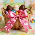 thumbnail image 6 of 1Pc Easter Ribbons, 2.5 Inch ×5 Yards Spring Burlap Ribbon, Easter Bunny Easter Egg Wired Ribbon, Colorful Buffalo Plaid Ribbon, Wired Edge Ribbons for DIY Crafts Bows Making Gifts Wrapping, 6 of 6