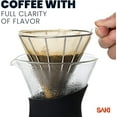thumbnail image 4 of SAKI Pour Over Coffee Maker - Brew Dripper with Rubber Handle - Portable Hand Drip Brewer - (24 Ounce/700 ml), 4 of 8